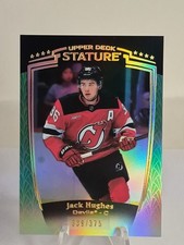 2024-25 Upper Deck Stature Jack Hughes #12 Green /375 NJ Devils
