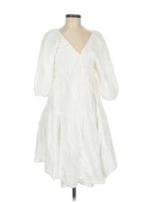 Love, Whit by Whitney Port Women White Casual Dress M