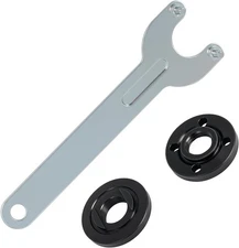 Podoy 3 Pcs Angle Grinder Nut & Wrench Kit 5/8-11 Thread Metal Inner Outer Flang