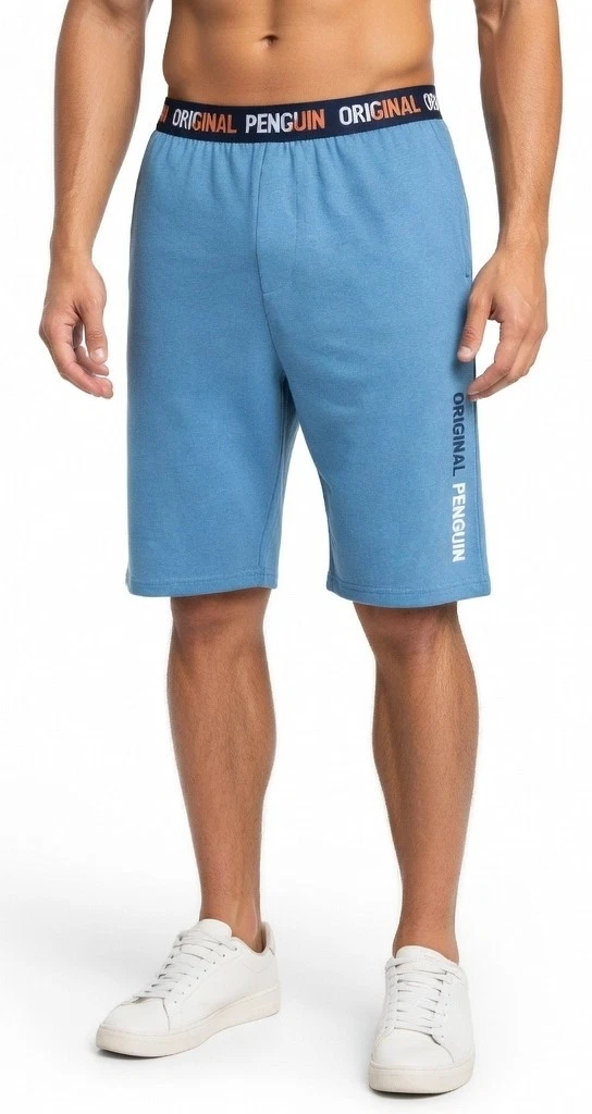 ORIGINAL PENGUIN | Mens Blue Loungewear Casual Lounge Shorts | Large 34"-36"