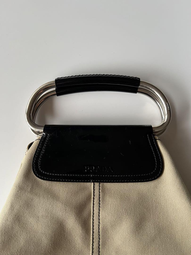 SS2003 PRADA METAL HANDLE HAND BAG SS2003 PRADA METAL HANDLE HAND BAG