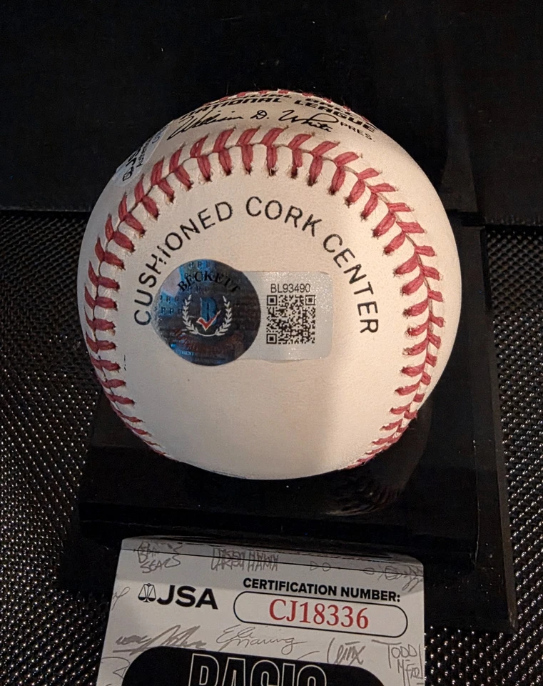 Ralph Kiner HOF Pittsburgh Pirates Signed Auto RONLB Baseball JSA coa - Image 3 of 4