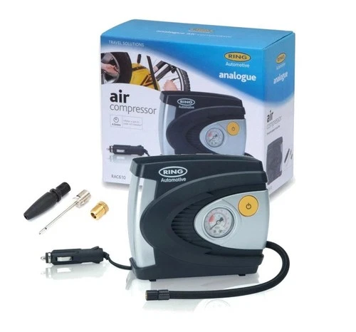 Ring RAC610 12V Analogue Air Compressor Wheel Tyre Inflator Pump Psi & Bar deal from eBay