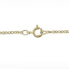 14K Yellow Gold 1/4 ct Round Diamond Solitaire Bezel Pendant Necklace 18" — photo 3