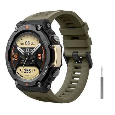 MoKo Watch Band Compatible with Amazfit T-Rex 2 5.5''-8.7'', Jungle Green 