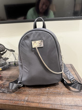 CLOE Black Small Backpack Zip Closure Gold Ha...