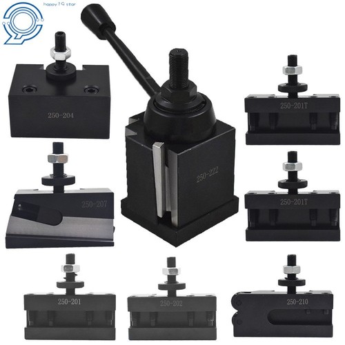 BXA 250-222 Wedge Type Tool Post For Lathe 10 - 15" With 7PC Tool Holders US