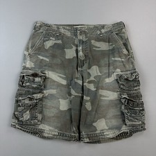 Vintage Plugg Shorts Mens 38 Woodland Camo Utility Cargo Skate Grunge Y2K