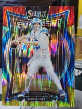 2024 Panini Select - Concourse Jared Goff #36 Red & Yellow Shock Prizm