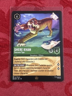 Lorcana Whispers - Shere Khan - Fearsome Tiger - 88/204