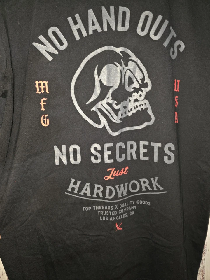 Мужская футболка TOP THREADS без раздаточных материалов размер средний черная рубашка с черепом - Изображение 2 из 4