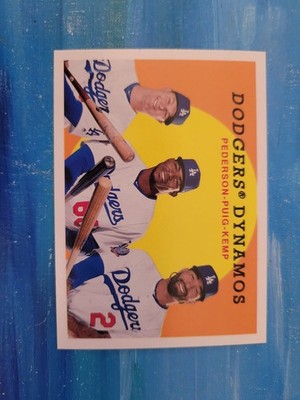 2018 Topps Archives 1959 Combos Matt Kemp, Joc Pederson, Yasiel Puig Dodgers SP 
