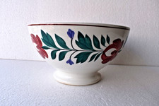 Bol Antique En Céramique Petrus Regout Maastricht Pays-Bas Floral 8" R11