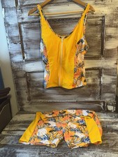 Women's 2-Piece Swimsuit Tankini with Shorts Bottoms Size 2XL