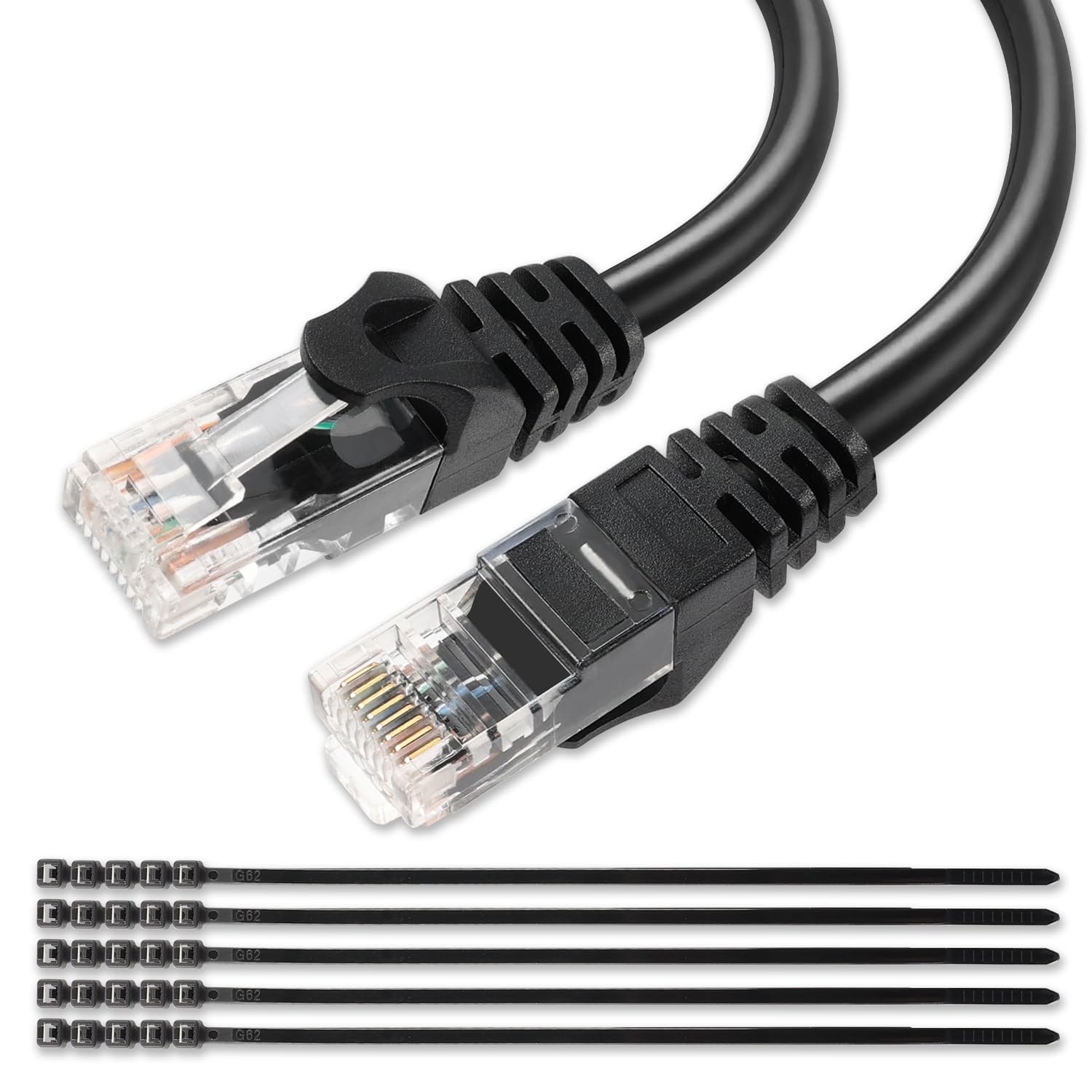 Cat6 Ethernet Cable 50ft,Heavy Duty Internet Cable,Support Cat6/Cat5e/Cat5 wi...