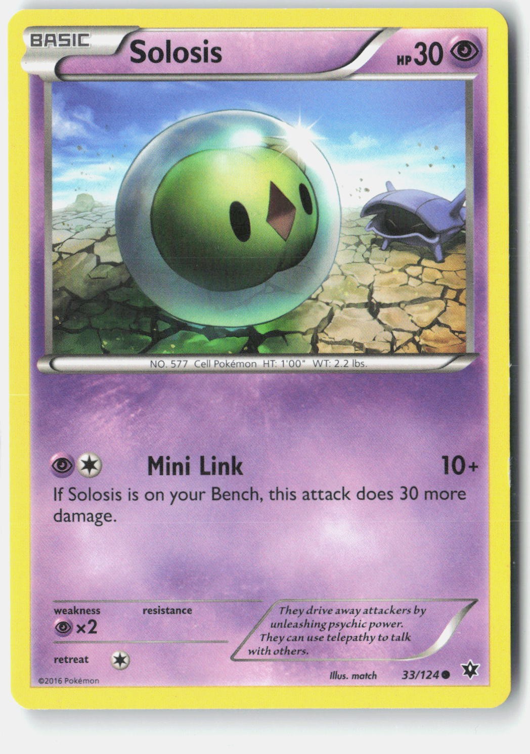 Solosis XY - Fates Collide 33/124 Pokemon Card