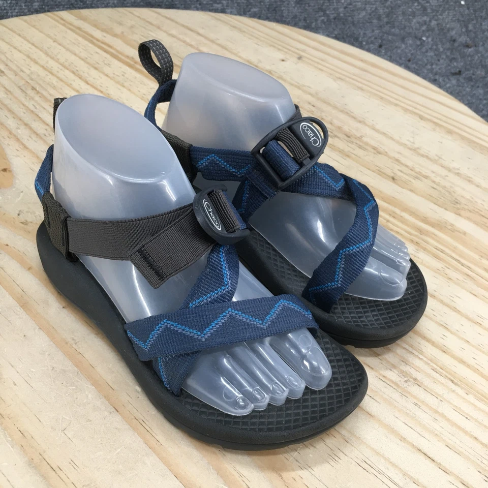 Sandálias Chaco Júnior 13 Z/1 Clássicas Caminhada Azul Conforto Fivela Biqueira Aberta Rasteira - Imagem 3 de 4