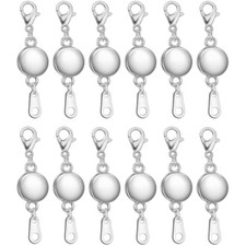 Magnetic necklace clasps and closures - round bracelet extender clasps