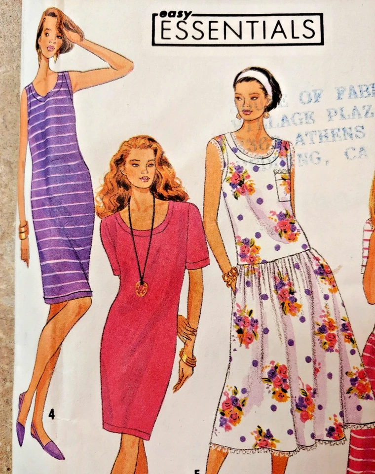 Simplicity 7162 Sewing Pattern Misses Pullover Knit DRESS Size Pt-XL Uncut Easy - Image 2 of 4