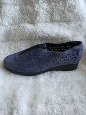 Clarks Women's Perforated Slip-On Loafer in Slate Blue