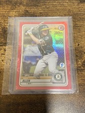 2020 Bowman 1st Edition Nick Allen RC Red Foil # 3/5 #BFE-105 Oakland A's