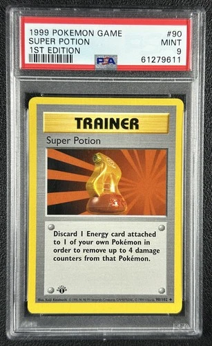 SUPER POTION PSA 9 1999 POKEMON 1ST EDITION #90/102 BASE SET TRAINER 9611