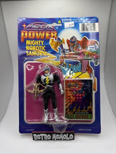 Vintage Mega Power Mighty Robotic Samurai Action Figure With Card Brand New