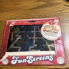 Vintage Magic Etch A Sketch Fun Screens 13 Screens Original Box