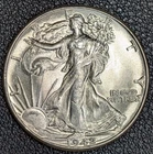 1942 Walking Liberty Silver Half Dollar 50C GEM UNC! Old Glory C&C 1c Auction!