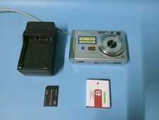 Sony Cyber-shot DSC-W90 8.1MP Digital Camera Silver w/Battery Charger