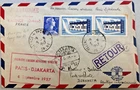 FRANCE VALENCE 1957 FIRST DAY AIR MAIL COVER TO DJAKARTA + RETURN