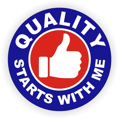 10 pack Quality Starts With Me Hard Hat Stickers Helmet Decals Safety Bump Cap