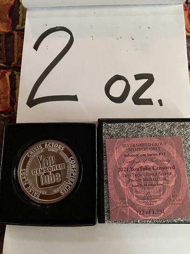 SILVER SHIELD 2021 2oz YouTube Censored. This Is the 2 Oz. Proof!!! No Reserve!!