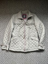 Womens Vince Camuto Jacket Coat Grey Diamond Quilted Padded Size Medium (l60)