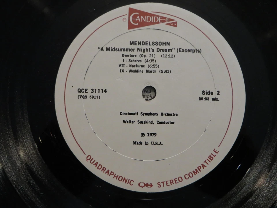 Cincinnati Sym Orch – Symphony No. 8 Unfinished / A Midsummer Night's Dream - LP Foto 4 de 4