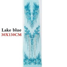 3D Beads Floral Embroidered Applique Patch Bridal Wedding Dress Sewing Cloth
