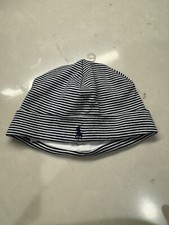 POLO Ralph Lauren INFANT BOYS CAP BEANIE Cotton FRENCH NAVY STRIPE - O/S