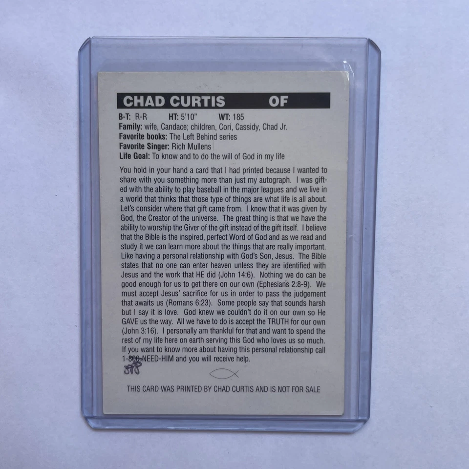 Chad Curtis Auto ULTRA RARO Foto 2 de 2