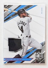 2022 Panini Chronicles Bryan De La Cruz Limited Swatches Red Foil RC #LS-BC