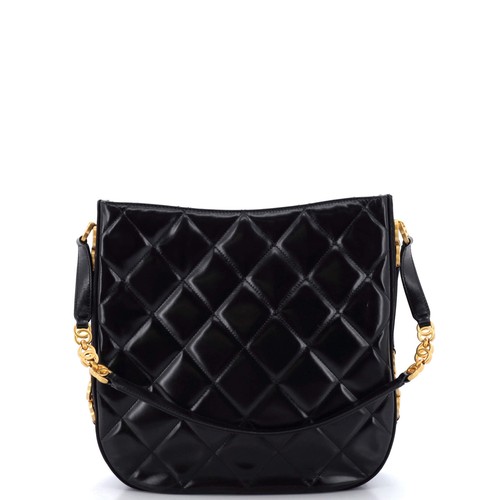 Chanel Tiny CC Link Hobo Quilted Shiny Calfskin and Suede Medium - Picture 4 of 9