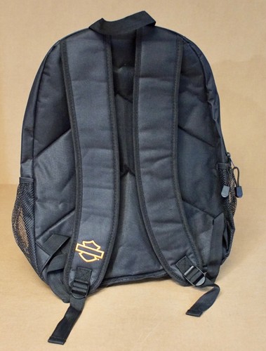 Harley Davidson Zaino Originale Bagagli Nero Arancione - Picture 2 of 4