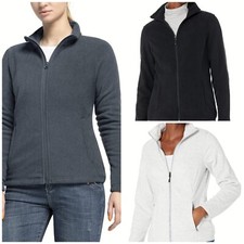 Womens Fleece Jackets Ladies Lightweight Warm Full Zip Coat Breathable Microflee