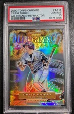 2000 Topps Chrome Allegiance Refractor /100 Craig Biggio PSA 10 🔥 POP 2 RARE!