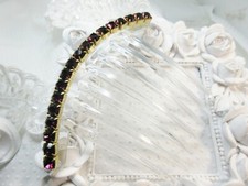 6 mm Deep Purple Precosia Crystal Elements Large Hair Comb Wedding Homecoming