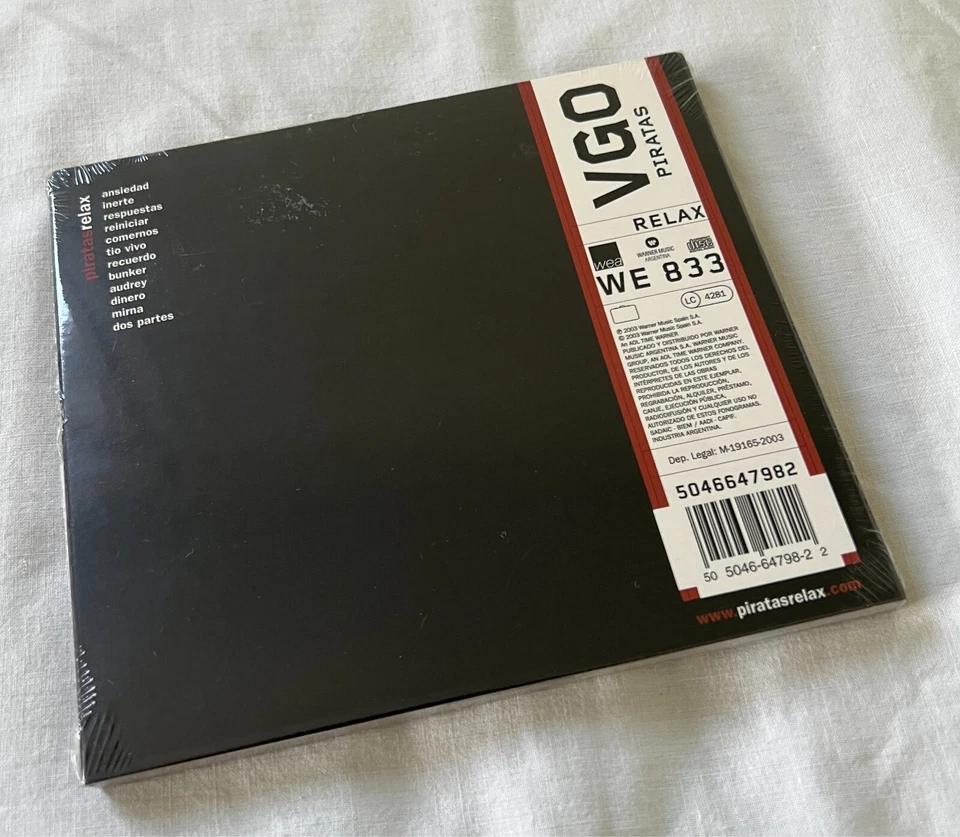 Los Piratas Relax (2003) Argentine Edition Rare Factory-Sealed CD - Imagen 2 de 3