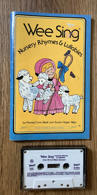 VINTAGE!  WEE SING MUSIC Nursery Rhyymes & Lullabies BOOK AND CASSETTE SET