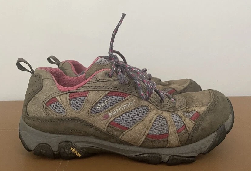 Karrimor Walking Shoes Trainers Event Waterproof Vibram Grey Brown