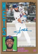 2019 Topps 2 AMED ROSARIO 1984 Topps Auto AUTOGRAPH GOLD  35/50 -METS- #84A-ARS