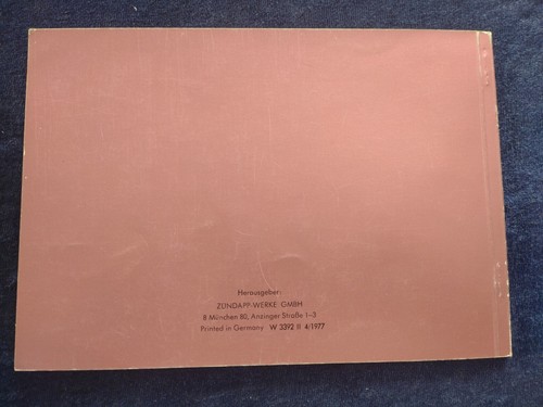Zündapp Ersatzteil Katalog Automatic Mofa Typen 444 04.1977 mit Farbmustern ! - Picture 6 of 6