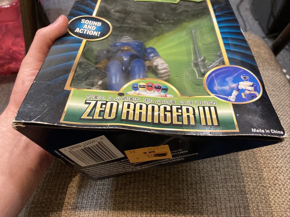 Экшн-фигурка Power Rangers Zeo Blue Ranger III Laser Blade 8 дюймов Bandai 1996 - Изображение 4 из 4
